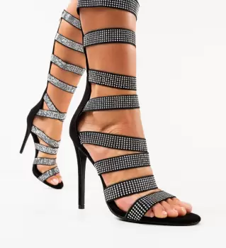 Sandale cu toc Leta Negre 2 imagine