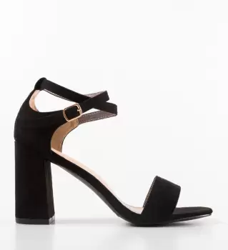 Sandale cu toc Lokka Negre imagine