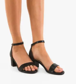 Sandale cu toc Lucano Negre imagine