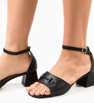 Sandale cu toc Lutgar Negre imagine