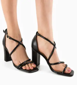 Sandale cu toc Mies Negre imagine