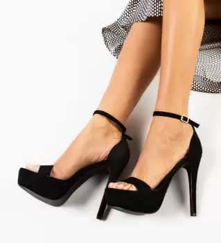 Sandale cu toc Olink Negre imagine