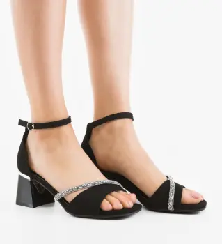 Sandale cu toc Orad Negre imagine