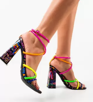 Sandale cu toc Paire Multi imagine