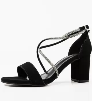 Sandale cu toc Pepper Negre imagine