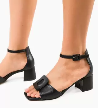 Sandale cu toc Pokazaha Negre imagine