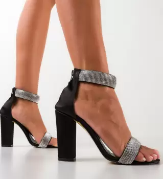 Sandale cu toc Ragada Negre imagine