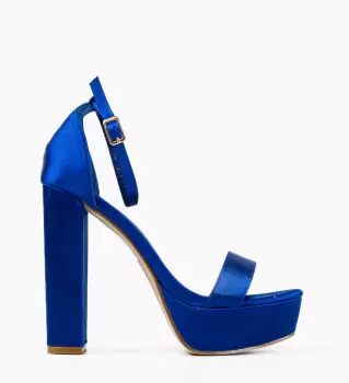 Sandale cu toc Rajesh Albastre imagine