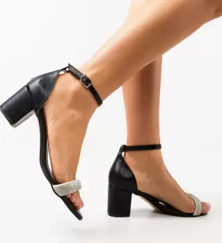 Sandale cu toc Rartal Negre imagine