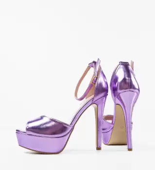 Sandale cu toc Remiel Mov imagine