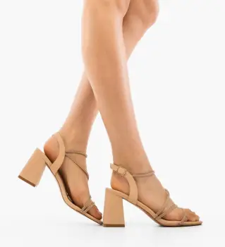 Sandale cu toc Rolo Nude imagine