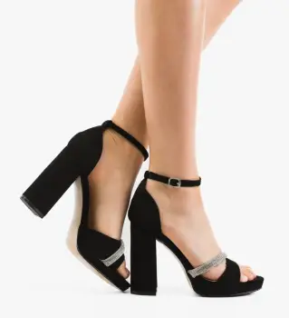 Sandale cu toc Rutyna Negre imagine
