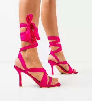 Sandale cu toc Septembe Fuchsia imagine