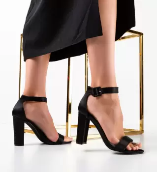 Sandale cu toc Shipka Negre imagine