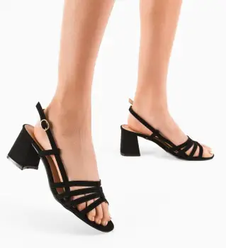 Sandale cu toc Stussy Negre imagine