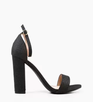 Sandale cu toc Velma Negre imagine