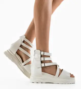 Sandale dama Almere Albe imagine