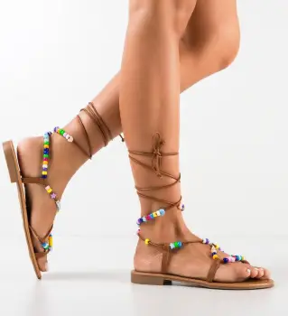 Sandale dama Amanah Camel imagine