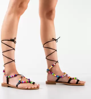 Sandale dama Amanah Negre imagine