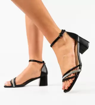 Sandale dama Apollo Negre imagine