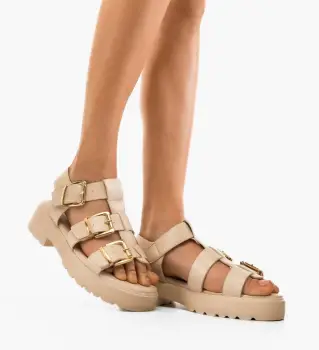 Sandale dama Atkins Bej imagine