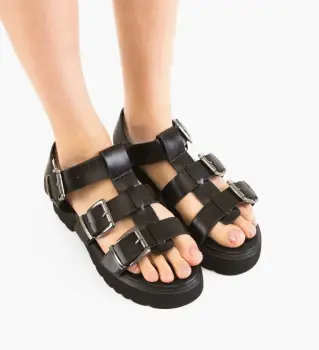 Sandale dama Atkins Negre imagine