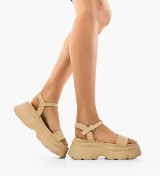 Sandale dama Aviv Bej imagine