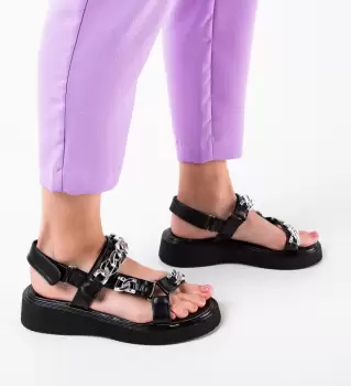 Sandale dama Ayrton Negre imagine