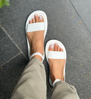 Sandale dama Banner Albe imagine