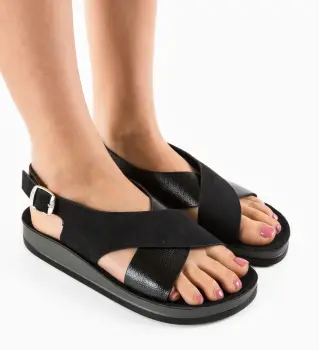 Sandale dama Basel Negre imagine