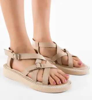 Sandale dama Bekaha Bej imagine