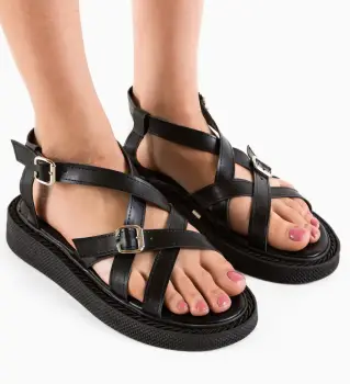 Sandale dama Bekaha Negre 2 imagine