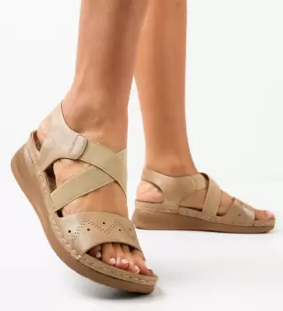 Sandale dama Benton Khaki imagine