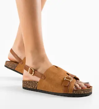 Sandale dama Besta Camel imagine