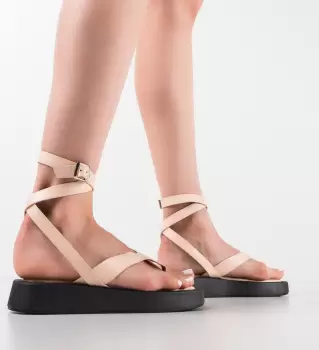 Sandale dama Boja Bej imagine