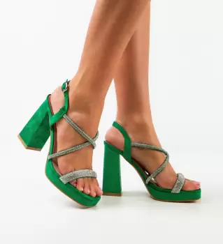 Sandale dama Boots Verzi imagine