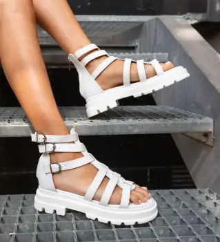 Sandale dama Borhay Albe imagine