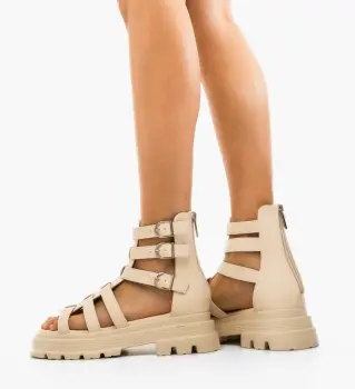 Sandale dama Borhay Bej imagine