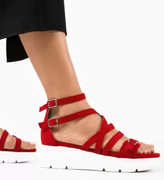 Sandale dama Brandan Rosii imagine