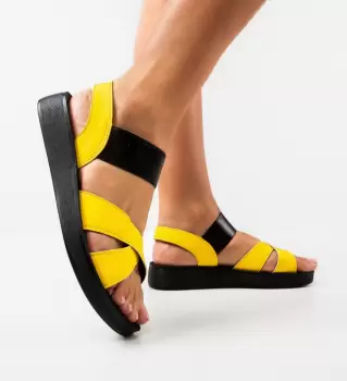 Sandale dama Brina Galbene imagine