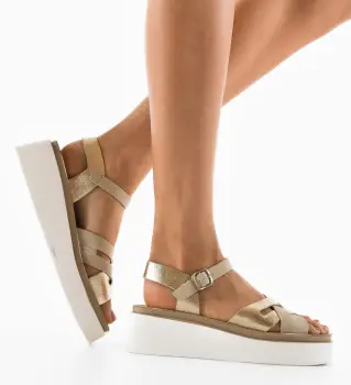 Sandale dama Calgary Bej imagine