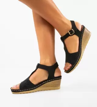 Sandale dama Carolus Negre imagine