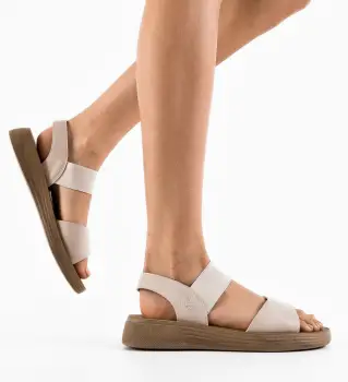 Sandale dama Crescen Bej imagine