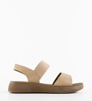 Sandale dama Crescen Bej 2 imagine