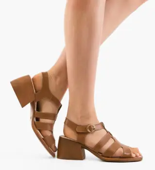 Sandale dama Dafgona Camel imagine