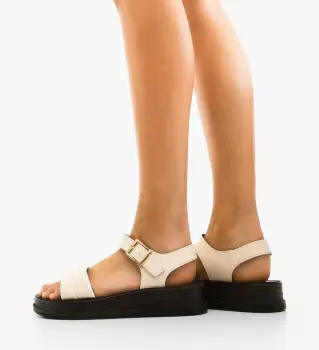 Sandale dama Deklor Bej imagine