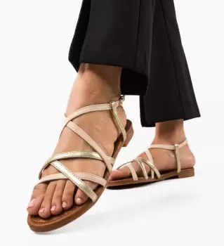 Sandale dama Delelyo Bej imagine