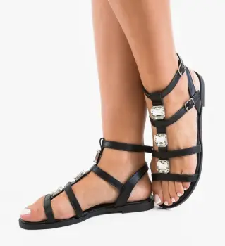 Sandale dama Derhag Negre imagine