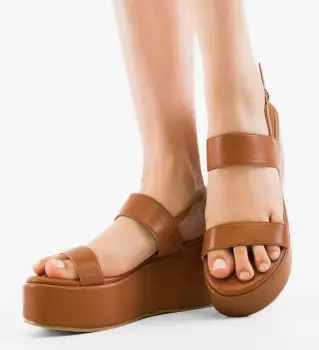 Sandale dama Deyny Camel imagine