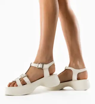 Sandale dama Dixie Albe imagine